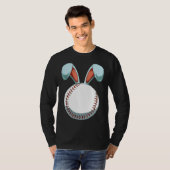Baseball Easter Day  Bunny Ears Rabbit Baseball Fa T-Shirt (Vorne ganz)