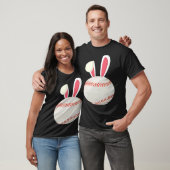 Baseball Easter Day Bunny Ears Rabbit Baseball Fan T-Shirt (Unisex)