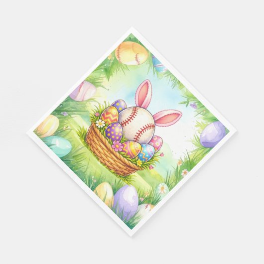 Baseball Easter  themed  Serviette (Ecke)