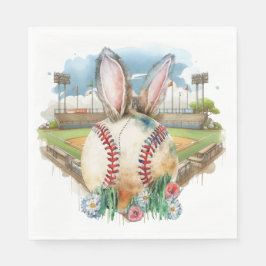 Baseball Easter  themed  Serviette