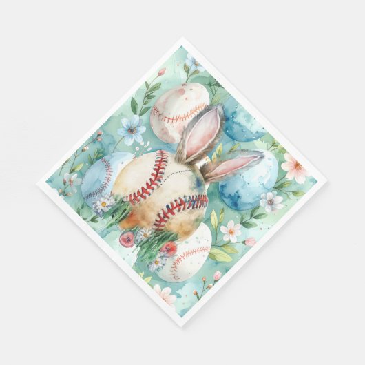 Baseball Easter  themed  Serviette (Ecke)