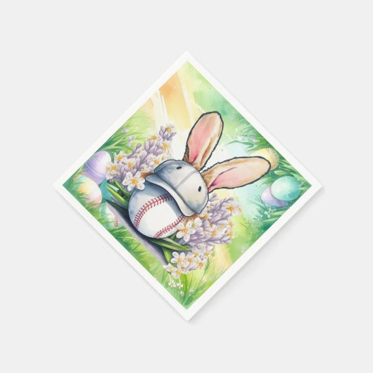 Baseball Easter  themed  Serviette (Ecke)