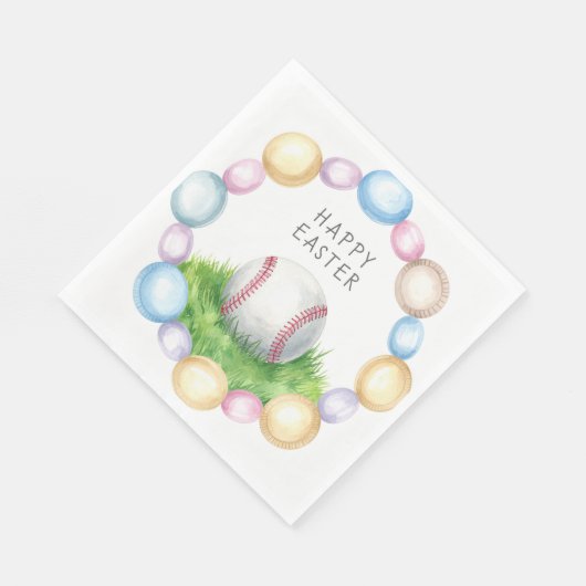 Baseball Easter  themed  Serviette (Ecke)