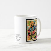 Baseball Eat Sleep Repeat Pop Art Personalized Kaffeetasse (VorderseiteRechts)