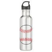 Baseball Edelstahlflasche (Vorderseite)