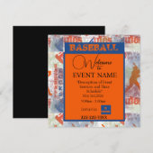 BASEBALL EINLADUNG (Vorne/Hinten)