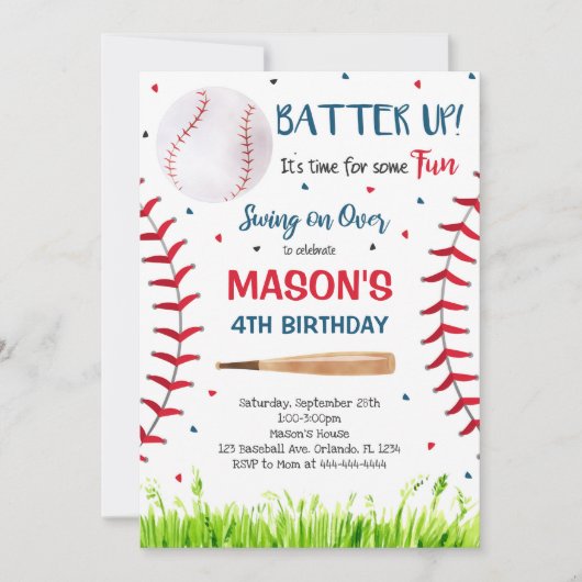 Baseball-Einladung, Baseball-Einladung, Baseball Einladung (Vorderseite)
