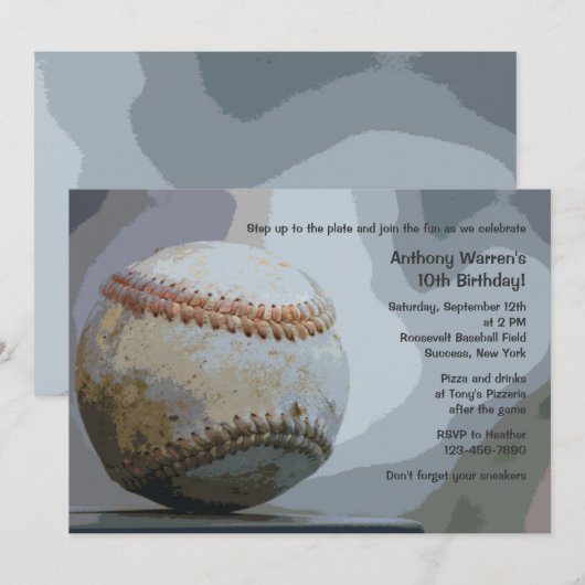 Baseball-Einladung Einladung (Vorne/Hinten)