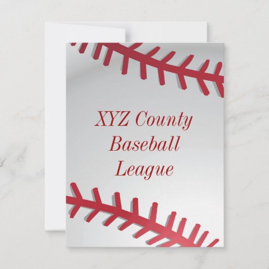 Baseball-Einladung Einladung (Vorderseite)