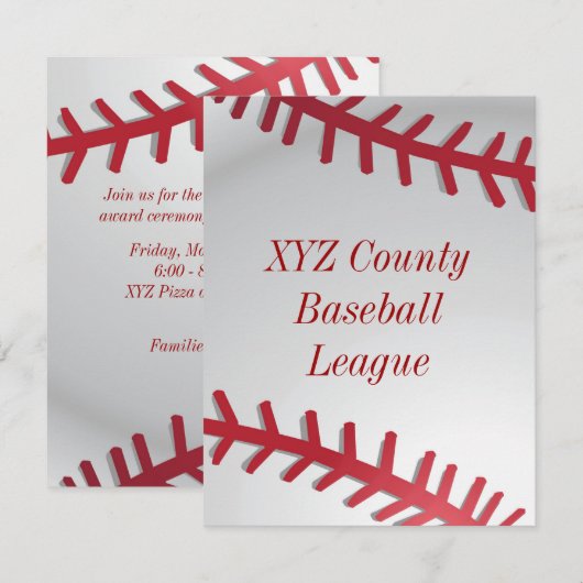 Baseball-Einladung Einladung (Vorne/Hinten)