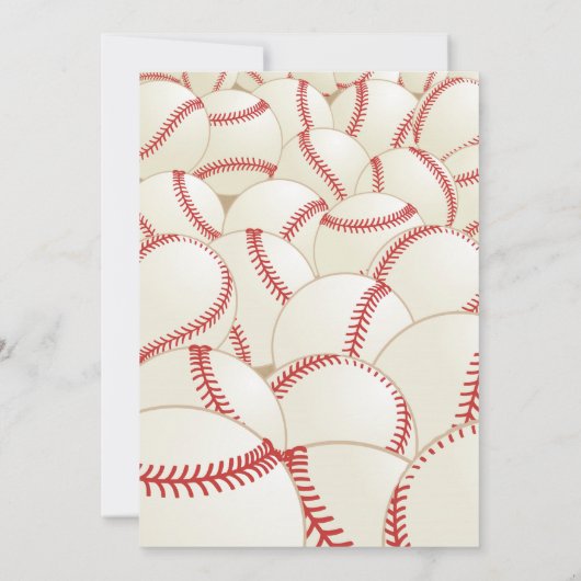 Baseball-Einladung Einladung (Rückseite)