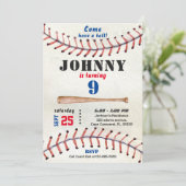 Baseball-Einladung zum Geburtstag Einladung (Stehend Vorderseite)