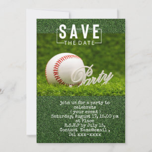 Baseball-Einladung zum Party-Datum Einladung