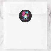 Baseball-Eis-Drip Nummer 67 Sechs Sieben Meme 6 Runder Aufkleber (Tasche)