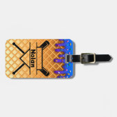 Baseball Eis Tropfen personalisierter Taschentag Gepäckanhänger (Vorderseite horizontal)