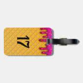 Baseball Eis Tropfen personalisierter Taschentag Gepäckanhänger (Rückseite horizontal)