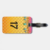 Baseball Eis Tropfen personalisierter Taschentag Gepäckanhänger (Rückseite horizontal)