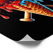 Baseball-Eiscreme Baseball Kinder Männer Frauen Poster (Ecke)