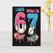 Baseball Eiscreme Ich war 6 Jetzt bin ich 7 Lustig Karte (Gelbe Blume)