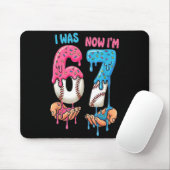Baseball-Eiscreme Ich war 6 Jetzt bin ich 7 Lustig Mousepad (Mit Mouse)