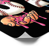 Baseball-Eiscreme Ich war 6 jetzt bin ich 7 Lustig Poster (Ecke)