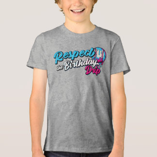 Baseball-Eiscreme Respektiere den Geburtstags-Drip Tri-Blend Shirt
