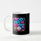 Baseball-Eiscreme-Tropf 100 Tage Schülerschule Kaffeetasse (Links)