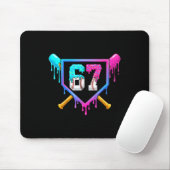 Baseball-Eiscreme-Tropf 67 Sechs Sieben Meme Numme Mousepad (Mit Mouse)