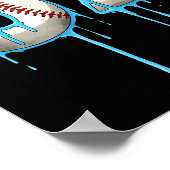 Baseball-Eiscreme-Tropf 67 Sechs Sieben Meme Numme Poster (Ecke)