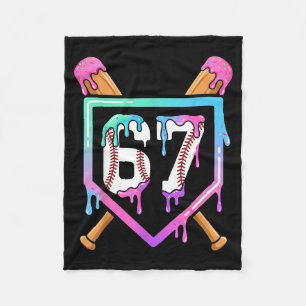 Baseball-Eiscreme-Tropf 67 Spieler Dabbing Sechs S Fleecedecke