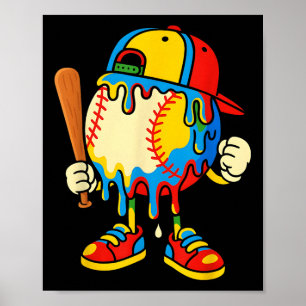 Baseball-Eiscreme-Tropf-Jugend-Rückkehr-zur-Schule Poster