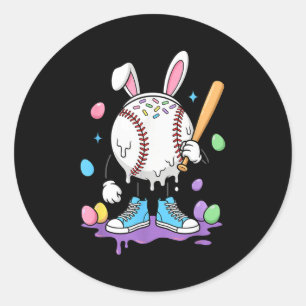 Baseball-Eiscreme-Tropf-Jugendliche-Jungen-Süße-Os Runder Aufkleber