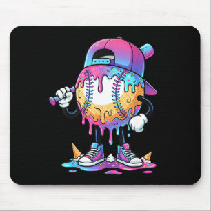 Baseball-Eiscreme-Tropf-Meme-Schläger-Jungs-Sport- Mousepad