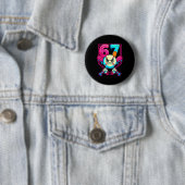 Baseball-Eiscreme-Tropf Nummer 67 Sechs Sieben Mem Button (Beispiel)
