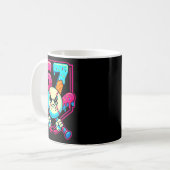 Baseball-Eiscreme-Tropf Nummer 67 Sechs Sieben Mem Kaffeetasse (Vorderseite Links)