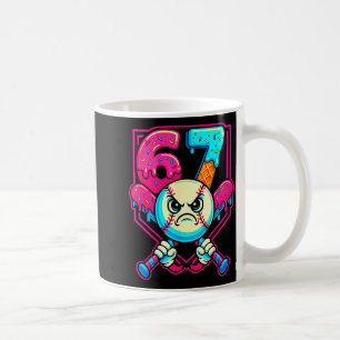 Baseball-Eiscreme-Tropf Nummer 67 Sechs Sieben Mem Kaffeetasse