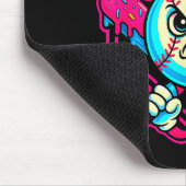 Baseball-Eiscreme-Tropf Nummer 67 Sechs Sieben Mem Mousepad (Ecke)