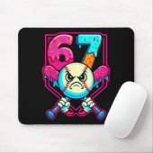 Baseball-Eiscreme-Tropf Nummer 67 Sechs Sieben Mem Mousepad (Mit Mouse)