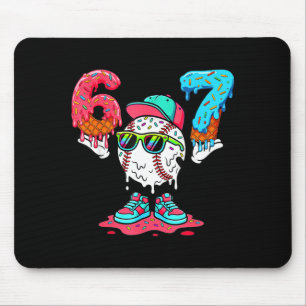Baseball-Eiscreme-Tropf Nummer 67 Spieler 67. Gebu Mousepad