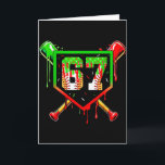 Baseball-Eiscreme-Tropf Nummer 67 Spieler 6 7 Chri Karte<br><div class="desc">Baseball-Eiscreme-Tropf Nummer 67 Spieler 6 7 Weihnachts-Pyjamas</div>