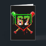 Baseball-Eiscreme-Tropf Nummer 67 Spieler 6 7 Chri Karte<br><div class="desc">Baseball-Eiscreme-Tropf Nummer 67 Spieler 6 7 Weihnachts-Pyjamas</div>