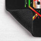 Baseball-Eiscreme-Tropf Nummer 67 Spieler 6 7 Chri Mousepad (Ecke)
