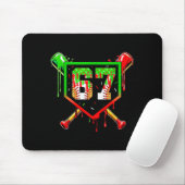 Baseball-Eiscreme-Tropf Nummer 67 Spieler 6 7 Chri Mousepad (Mit Mouse)