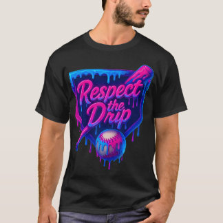 Baseball-Eiscreme-Tropf Respektiere den Tropfen T-Shirt