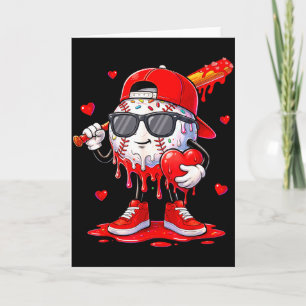 Baseball-Eiscreme-Tropf-Valentinstag-Shirts für Karte