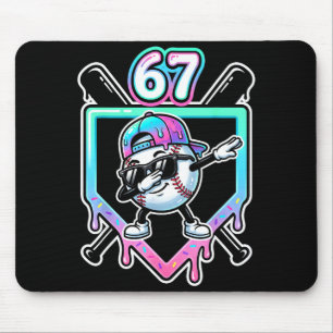 Baseball-Eiscreme-Tropfen 67 Spieler Dabbing Sechs Mousepad