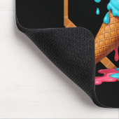Baseball-Eiscreme tropft Funny Baseball Männer ste Mousepad (Ecke)