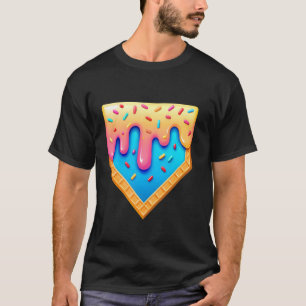 Baseball-Eiscreme tropft Retro-Baseball-Heim-Pl T-Shirt