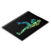 Baseball Elements Sport Baseball Player Notizblock (Linke Seite)