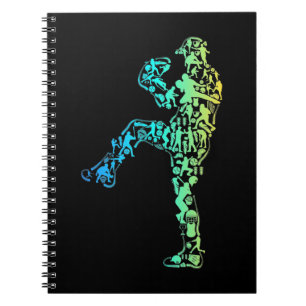 Baseball Elements Sport Baseball Player Notizblock